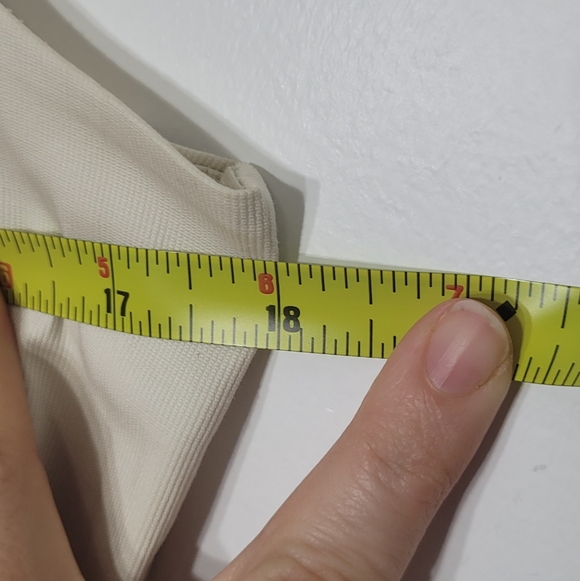 & Others Stories Ivory Cotton Pleated Bottom Pockets Business Zipper Back Sz 40 - Picture 12 of 13